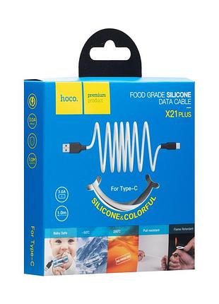 Кабель usb hoco x21 plus silicone type-c 2