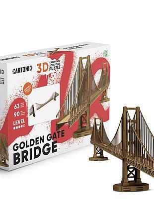 Картонний 3d пазл-конструктор "cartonic 3d puzzle golden gate bridge" міст золота брам