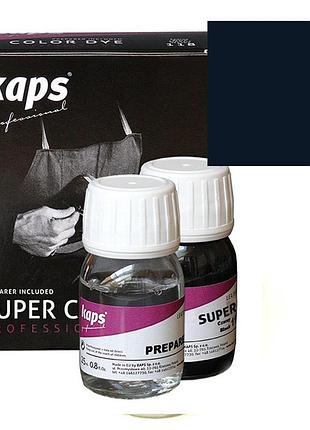 Краска для обуви + средство для подготовки к покраске kaps super color + preparer 25 ml 117 navy blue