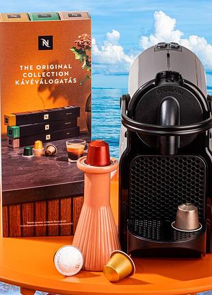Кофемашина капсульная nespresso inissia черная для капсул nespresso original, 30 капсул в комплекте