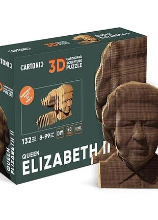 Картонный 3d пазл-конструктор "cartonic 3d puzzle queen" королева елизавета-2