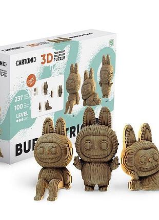 Картонный 3d пазл-конструктор "cartonic 3d puzzle buboo trio" баббу 3в1