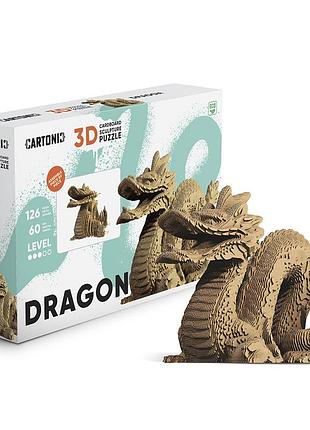 Картонный 3d пазл-конструктор "cartonic 3d puzzle dragon" дракон