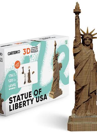 Картонний 3d пазл-конструктор "cartonic 3d puzzle statue of liberty usa" статуя свободи