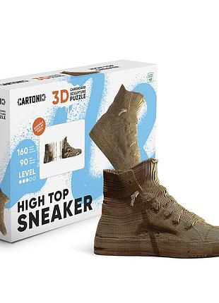 Картонный 3d пазл-конструктор "cartonic 3d puzzle high top sneaker" кроссовок сникерс