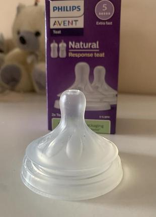 Соска philips avent natural response, потік 5 (extra fast) .