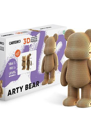 Картонный 3d пазл-конструктор "cartonic 3d puzzle arty bear" арт медведь