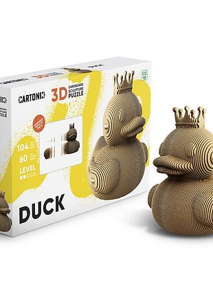Картонний 3d пазл-конструктор "cartonic 3d puzzle duck" качка