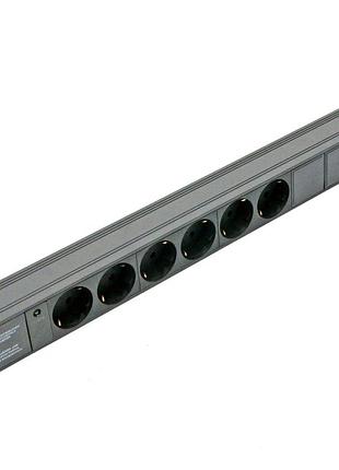 Блок 19" на 6 роз. нім. станд., 10а, 1u, без шнура
