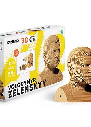 Картонный 3d пазл-конструктор "cartonic 3d puzzle zel" владимир зеленский