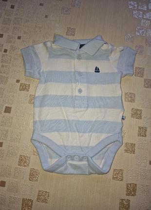 Боди-поло mothercare в морскую полоску размер до 52 см