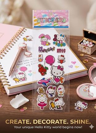 Набір наклейок hello kitty та my melody kawaii