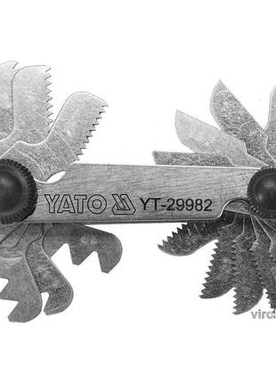 Різьбомір whitworth 55° yato з 28 шаблонами в діапазоні 4-62 [30/300]