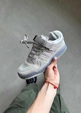 Adidas forum low grey premium кроссовки