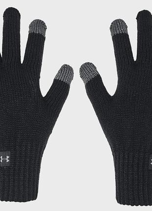 Жіночі рукавиці андер армор оригінал under armour halftime gloves чорний жін l/xl 1373158-002