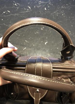 Шикарна шкіряна сумочка - саквояжик від ecco4 фото