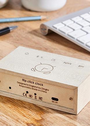 Смарт-будильник "flip", белый клен 2
