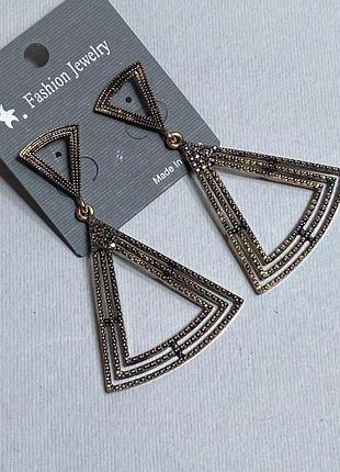 Серьги вечерние длинные l- 6,5 см
