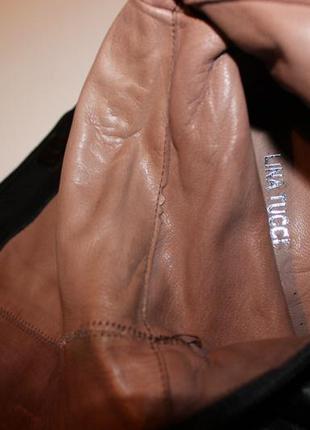 Lina tucci шкіряні чоботи на широку гомілку4 фото