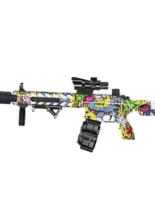 Автомат на гідрогелевих кульках (орбізах) ar15 alphabet green