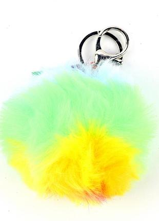 Брелок "pom pom" со звуком, зелено-желтый