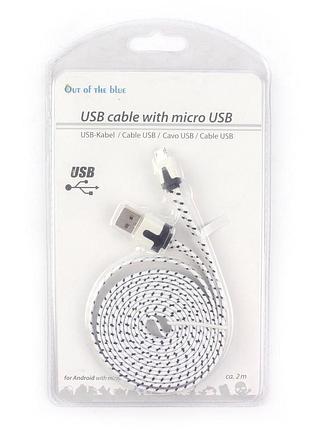 Кабель для android устройств с micro usb, белый