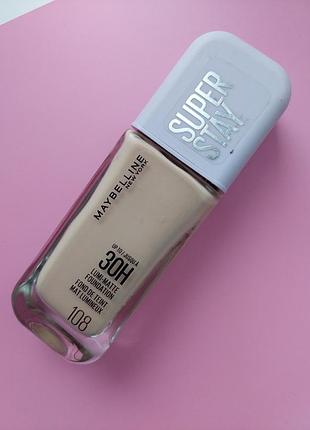 Тональний maybelline super stay lumi-matte 35ml, відтінок 108.