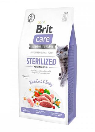 Brit care cat grain-free sterilized sensitive для стерилизованных котов с чувствительным пищеварением 400г
