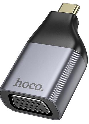 Перехідник hoco ua34 type-c to vga metal grey