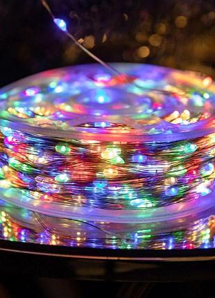 Світлодіодна гірлянда світлова котушка від мережі, 50 м, 1500 led + пульт, мікс