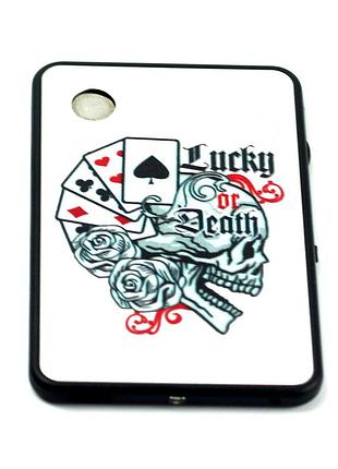 Зажигалка usb "poker" со светодиодным фонариком