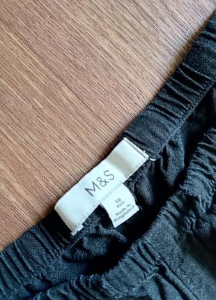 Лляні широкі брюки m&s 2