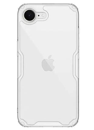Tpu чехол nillkin nature pro series для apple iphone 16e (6.1") бесцветный (прозрачный)
