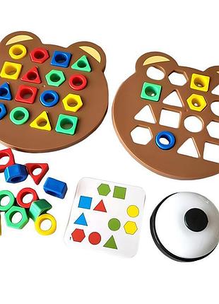 Настільна інтерактивна гра ummi shape matching game + answer bell colorful
