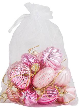 Набор из 12 новогодних игрушек "карамельки", 6 см elisey