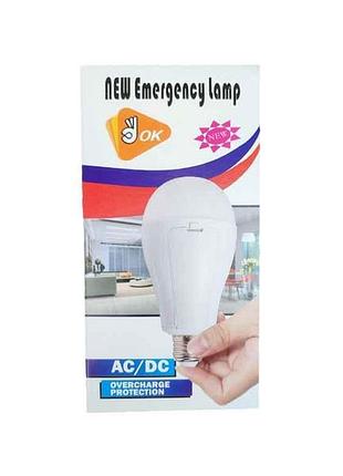 Лампочка светодиодная аккумуляторная 20w 6800k-7300к е27 с двумя сменными аккумуляторами м-1100 тм китай