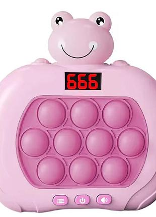 Портативна гра pop-it speed push game ver.3-1 pink frog