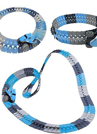 Інтерактивний трек з інерційною машинкою sht 5510-3 shark trak (92pcs/1car) blue