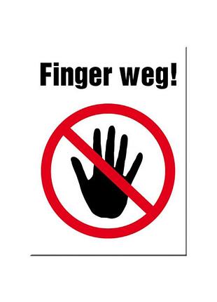 Магнит "finger weg"