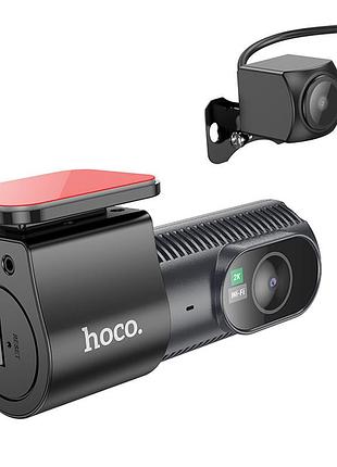 Видеорегистратор hoco dv8 2k display hidden driving recorder (with rear camera) black