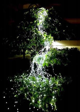 Гирлянда конский хвост от сети, 3м, 60led, холодный белый