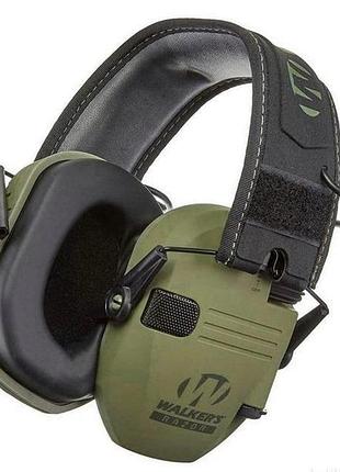 Активні захисні навушники для стрільби оригінал walker's razor slim electtronic muff patriot series олива