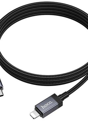 Дата кабель hoco x118 generous with display type-c to lightning 27w (1m) black 5
