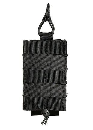 Подсумок для ак одинарный укреплен пластиком cordura 1000d с irr черный