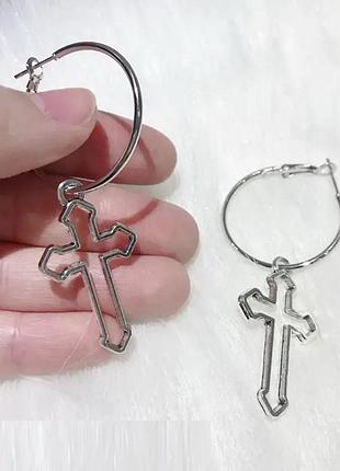 Серьги кресты крестики крест в стиле харадзюку spikes