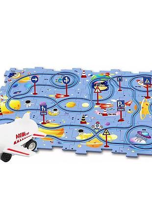 Розвиваюча іграшка-пазл sht 1103d space travel (25pcs) blue