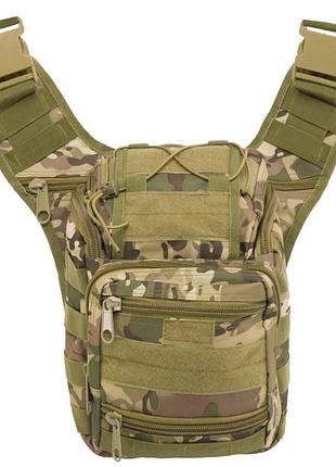 Сумка тактична багатоцільова через плече silver knight 6л multicam