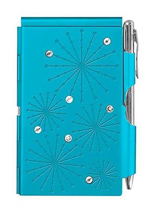 Карманний блокнот із ручкою troika glitz bright blue