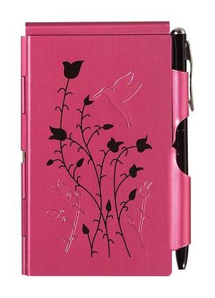 Карманный блокнот с ручкой troika paspberry hummingbird