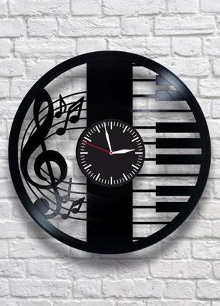 "музика і ноти" - настінні годинники з вінілових платівок. унікальний подарунок! у наявності!